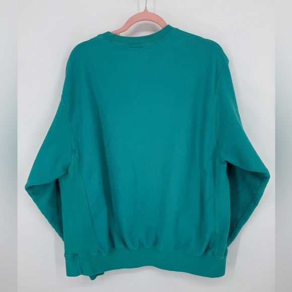 Champion Vintage Reverse Weave Turquoise Crewneck Sweatshirt Size XL - Picture 4 of 8